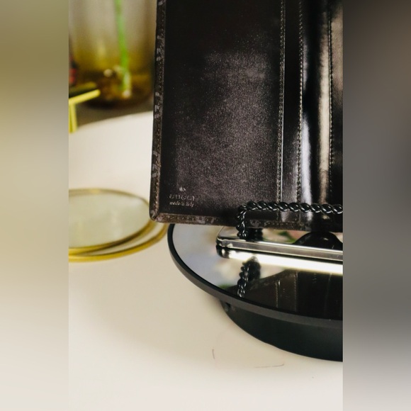 Rare Gucci Long Wallet Suede Gg Pattern With Box - Picture 6 of 8